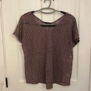 Maurices Mauve Lace Blouse